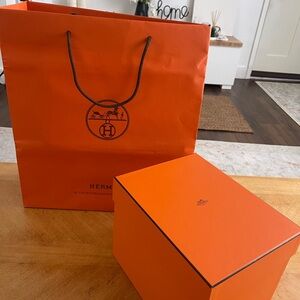 Hermès Orange Gift Box and Bag